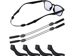 Paquete de 2 correas antideslizantes ajustables para gafas de sol con 4 ganchos para las orejas para gafas deportivas Rosewell