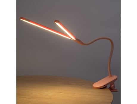 FORLIGHT Joy Lámpara de Escritorio Led Portatil Cambio de Intensidad Y Temperatura Brazo Flexible Y Ángulo Variable Rosa