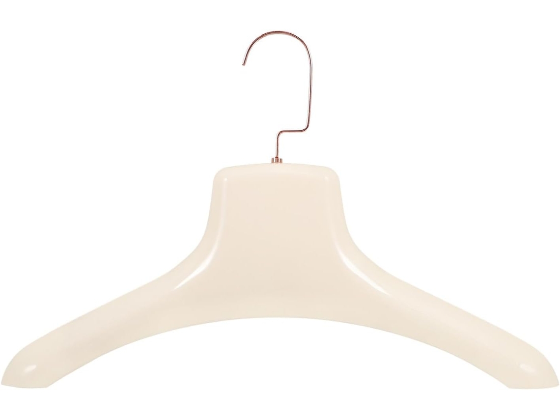 Percha Ancha Abs Blanco Gancho Acero Inoxidable Protege Adecuada Abrigos Trajes Ropa