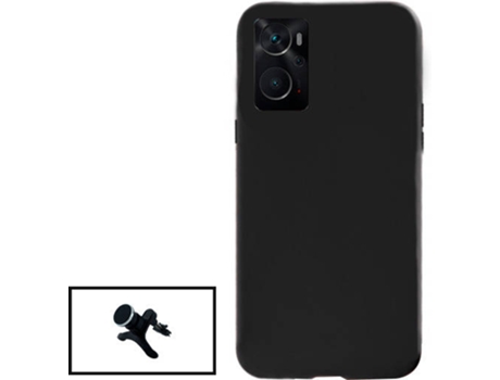 Kit Carcasa + Soporte Oppo A76 GIFT4ME Negro