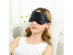 Antifaz De Seda Natural Para Dormir, Suave Y Antiedad Para Los Ojos (negro)