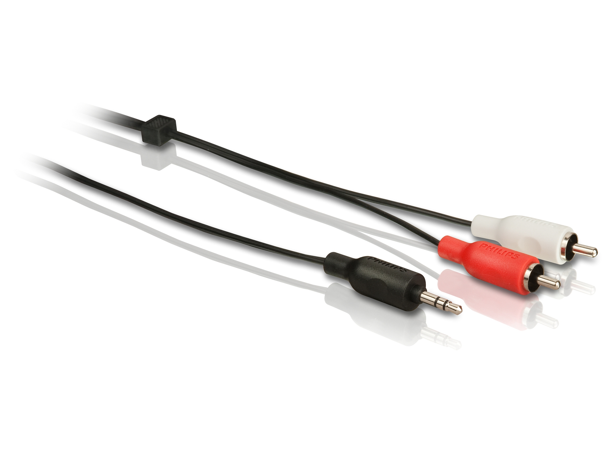 Cable de audio PHILIPS (3 m -2RCA - Jack)