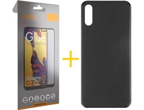 Kit Funda + Protector de Pantalla Xiaomi Redmi 9A ACCETEL Full Liso (Negro)