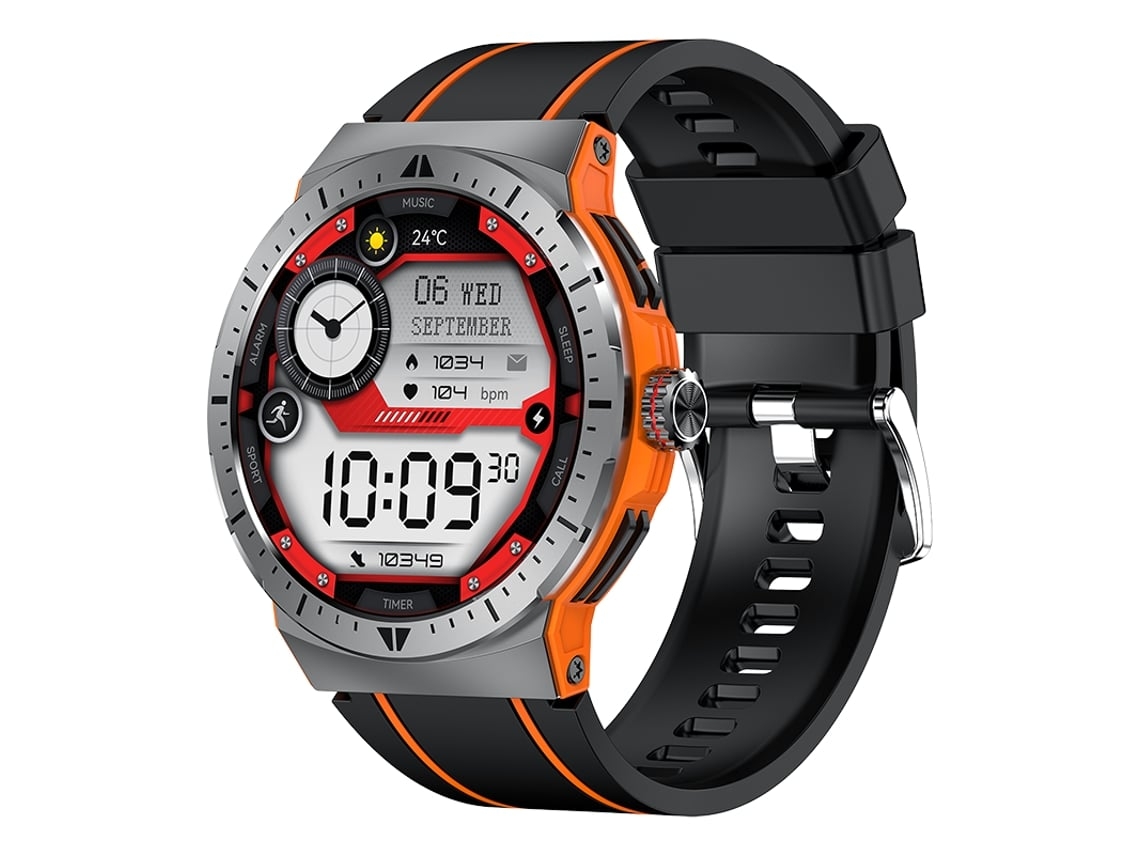 Reloj inteligente Yunzii Orange con llamadas Bluetooth, pantalla AMOLED de 1,43 pulgadas y múltiples modos deportivos