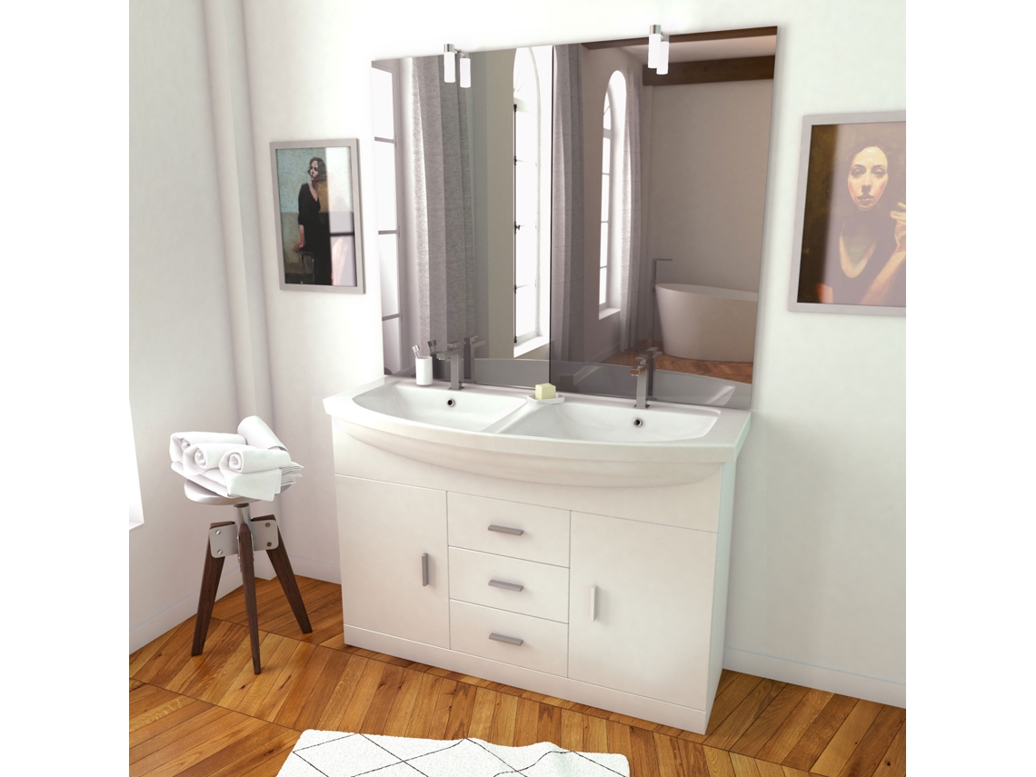 Muebles de Baño + Lavabo y Espejo AURLANE (185 x 120 x 85)