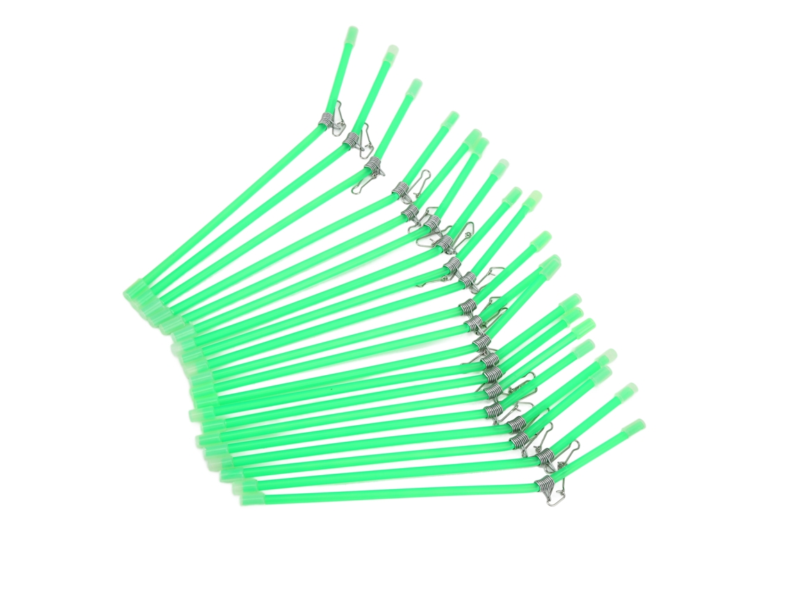 20 Piezas De Botavara Antienredos Para Pesca En El Mar Con Conector De Equilibrio De Metal Verde