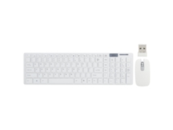 Kit De Teclado Y Ratón Inalámbricos Con Conexión Remota De 10 M Y Función Sleep Smart Para Ios/windows/android (blanco)