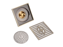 Juego de desagüe para baño y cocina de acero inoxidable y cobre, desagüe de ducha de diseño antiguo