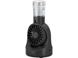 (negro) Ventilador De Mano Recargable, Ventilador De Escritorio, Pulverizador Portátil