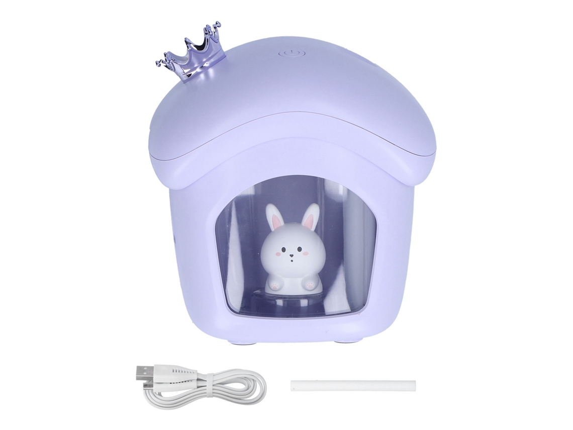 Humidificador de aire USB portátil con 2 velocidades y depósito de agua visible de 350 ml