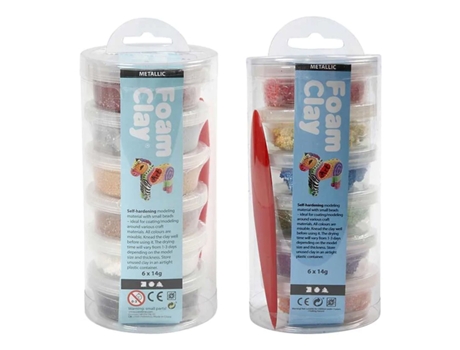 Plastilina 12 colores Foam Clay 14 g