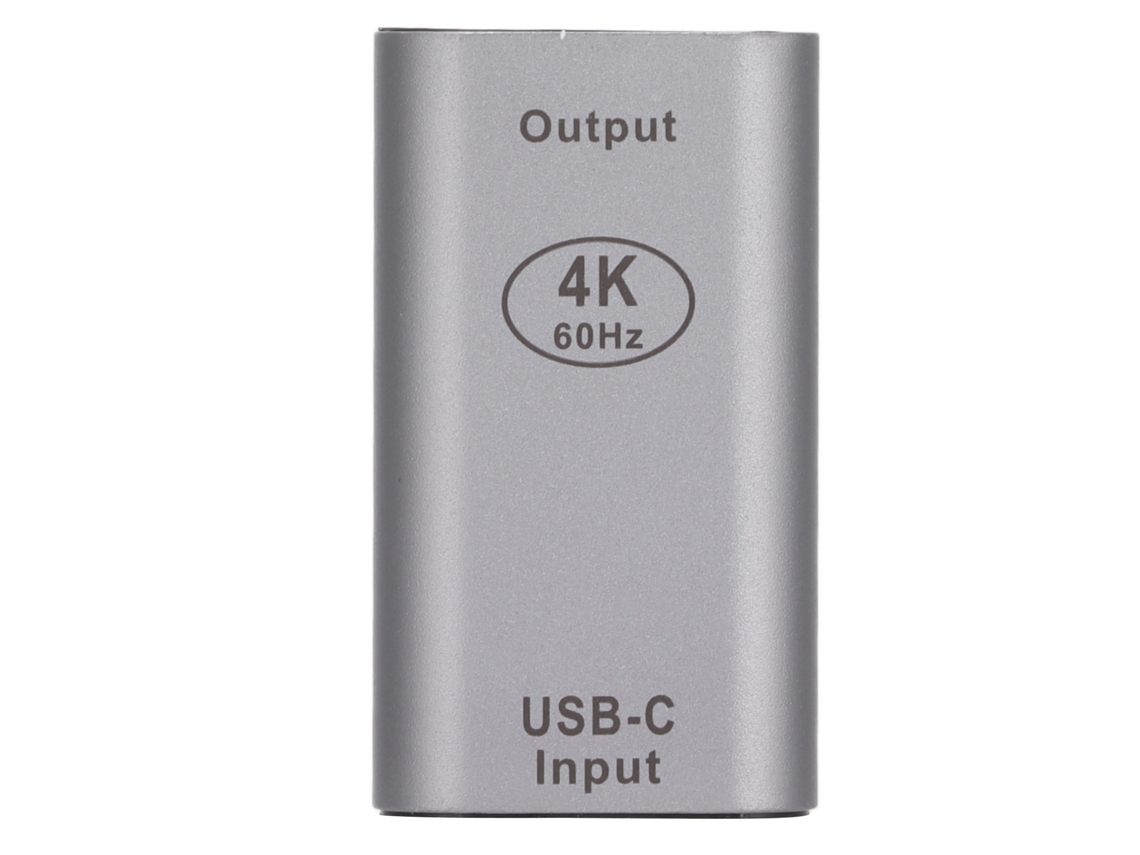 Adaptador convertidor USB-C a HDMI 4K 60 Hz con carcasa de aluminio