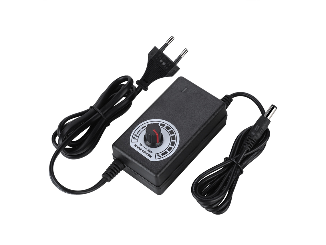 Adaptador Carregador Fonte De Alimentação 24w 3-24v Com Regulação De Tensão E Display Led