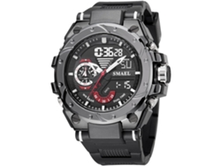 Reloj De Pulsera Con Correa De Pu A Prueba De Agua De 50 M Con Fecha De Alarma - Negro