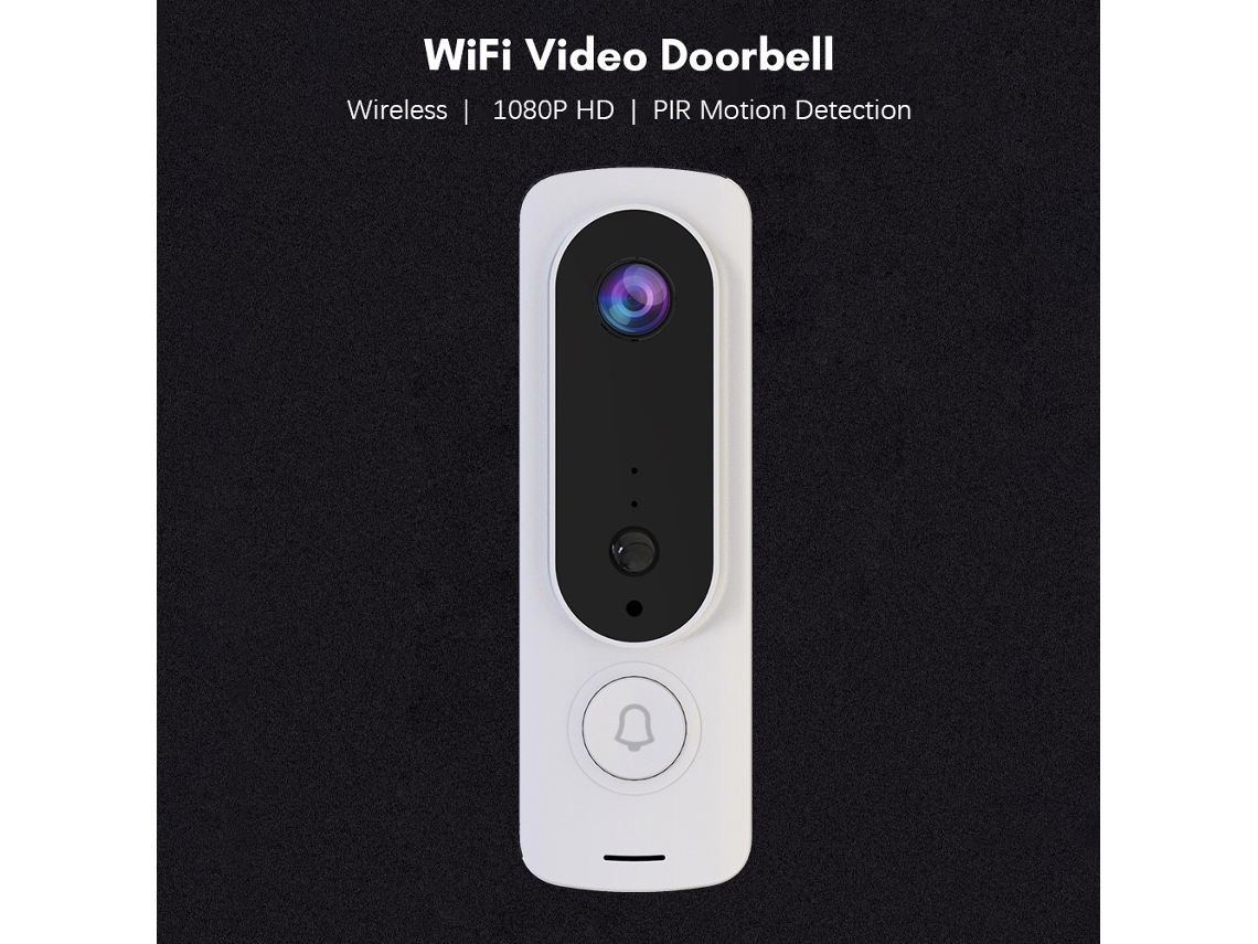 Timbre Inalámbrico Wi-fi Con Cámara, Hd 1080p, Visión Nocturna Infrarroja, Aplicación Tuya