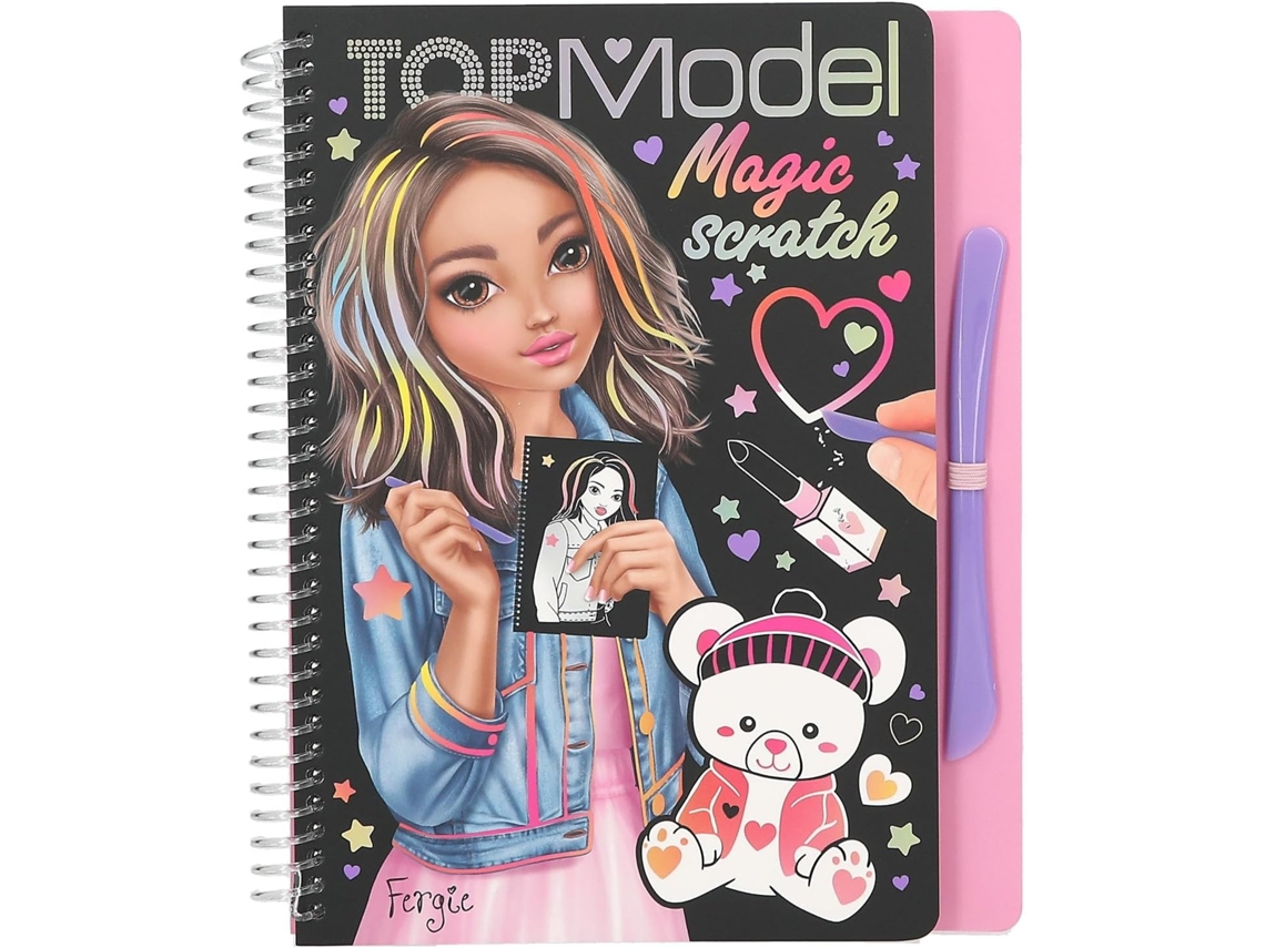 Depesche 13266 Topmodel - Libro mágico para rascar, libro para rascar con motivos geniales para modelos, con hermosos colores degradados, aprox. 20