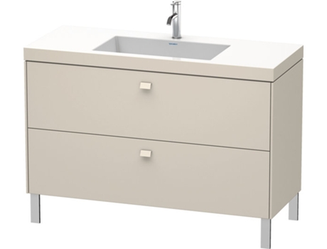 Lavabo para muebles DURAVIT Brioso c-bonded con base de 120,0x48,0 cm 2 extraíbles sin rebosadero con banco para grifos 1 agujero para grifos