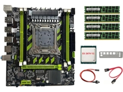 Placa Base X79g Lga2011 + Cpu E5 2670 V2 + 4x4gb De Ram Ddr3 + Cable Sata + Cable