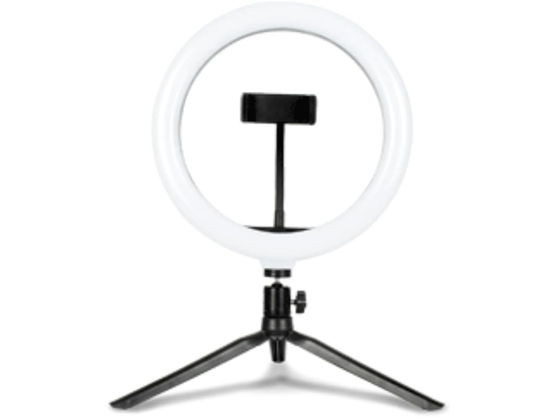 Luz De Relleno Circular, Un Led, Soporte Triangular, Mesa Ajustable, Usb Y Transmisión De Luz Ambiental.