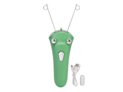 Depilador De Hilos De Algodón Para Rostro Recargable Usb Con Luz Led Eléctrico Verde 500mah