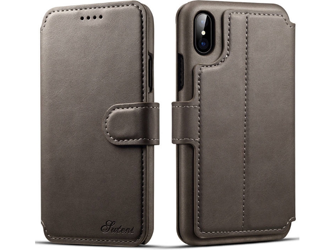 Funda iPhone X, XS WISETONY Suteni-149 Gris