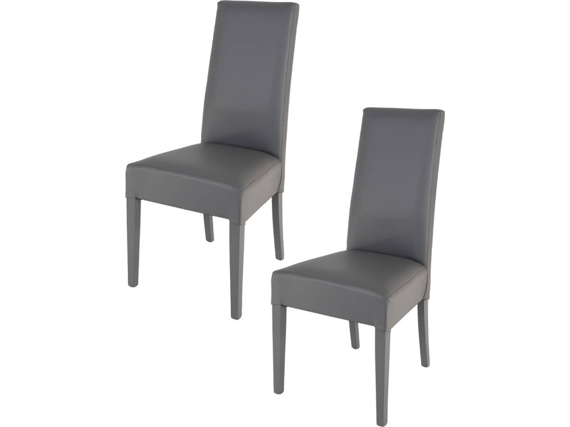 Conjunto de 2 Cadeiras T M C S Luisa (Cinzento Escuro - 99x46x55 cm - Madeira)