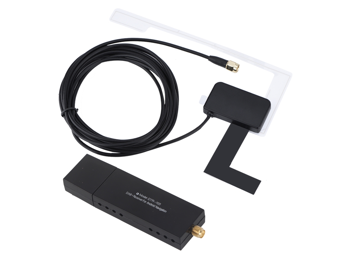 Antena Receptora Rádio Digital Dab/dab+ Para Carro Com Porta Usb Mini Sistema Android