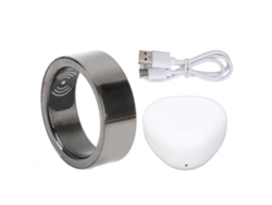 Hr214 Anillo Inteligente Con Monitor De Sueño Y Rastreador De Actividad Física, Resistente Al Agua, De Aluminio Gris, Talla 20