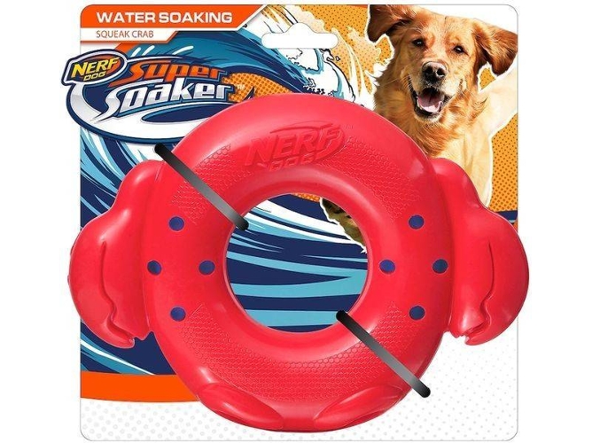 Mordedor para Perros NERFDOG Cangrejo Goma Rojo