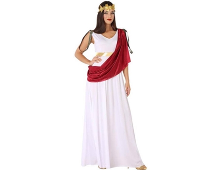 Disfraz de Mujer ATOSA Romana Blanca con capa (Tam: XS)