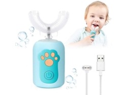 Cepillo Eléctrico Infantil Em Forma De U Para 1-6 Anos, Limpeza 360°, Carregamento Usb, Impermeável Ipx7, Azul