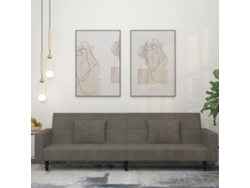 Sofá Cama De 2 Plazas Con Dos Almohadas Terciopelo Gris Oscuro