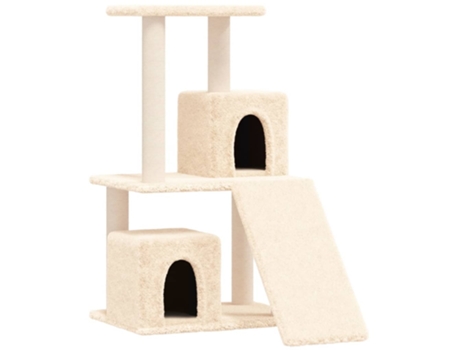Rascador Para Gatos VIDAXL Con Postes De Sisal Color Crema 82 cm