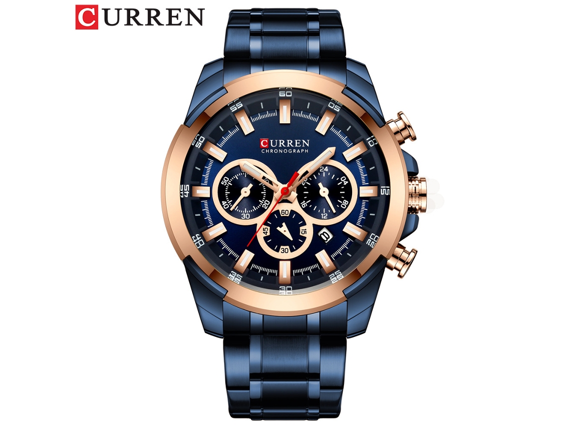 (estilo 5) Reloj De Negocios Para Hombre Con Seis Manecillas, Calendario, Correa De Acero Resistente Al Agua, Movimiento De Cuarzo.