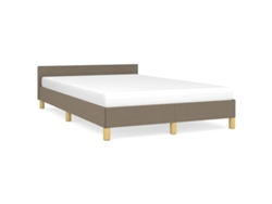 Maison Exclusive - Estructura De Cama Sin Colchón Tela Gris Taupe 120x200 Cm