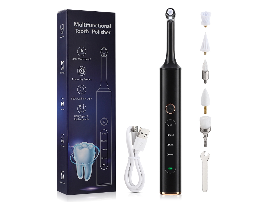 Hilo dental eléctrico recargable por USB para eliminar placa y sarro - Dispositivo de higiene bucal. Mdug