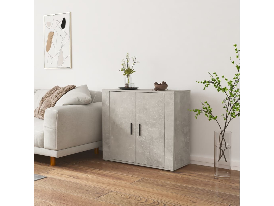 Aparadores Armario 80X33X70 Cm Madera Procesada Gris Cemento