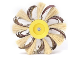 Disco De Pulido De Sisal Con Papel De Lija De Grano 120 Para Taladro Eléctrico Con Eje De 6 Mm.