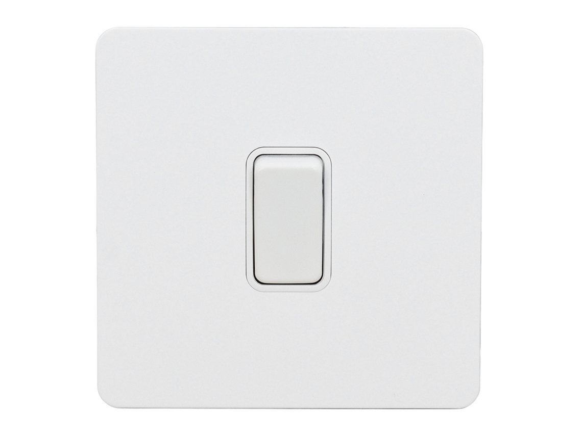 Placa De Interruptor De Botón De Acero Inoxidable Color Blanco Puro Hogar Ac250v