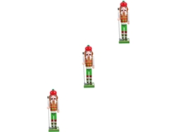 Juego De Decoración Navideña De 3 Piezas, Temática De Golf Y Cascanueces, Adorno Para Fiestas Con Diseño Creativo.