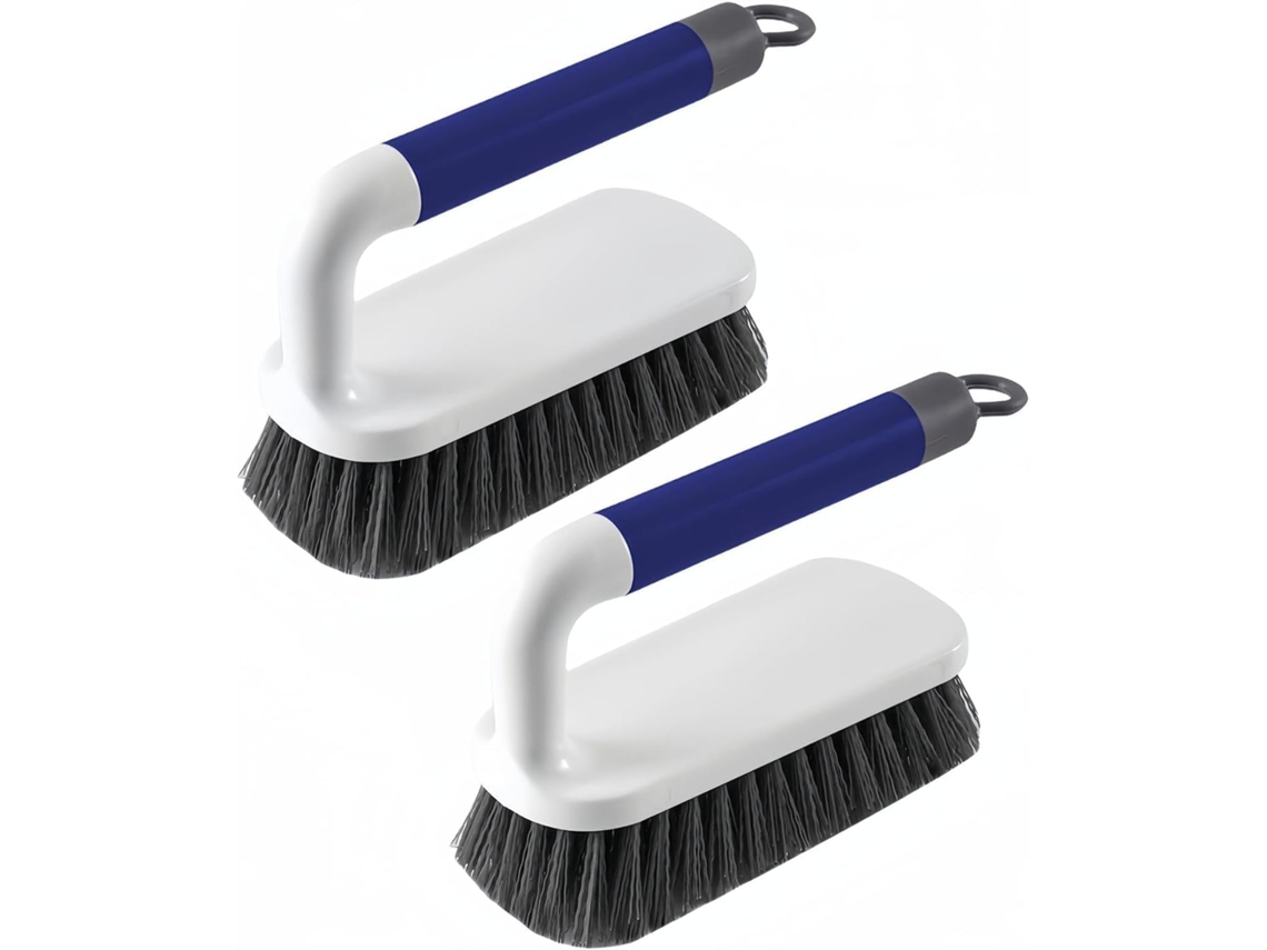Cepillos Azules Para Fregar Con Mango, Para Ducha/baño/alfombras/cocina/bañera.