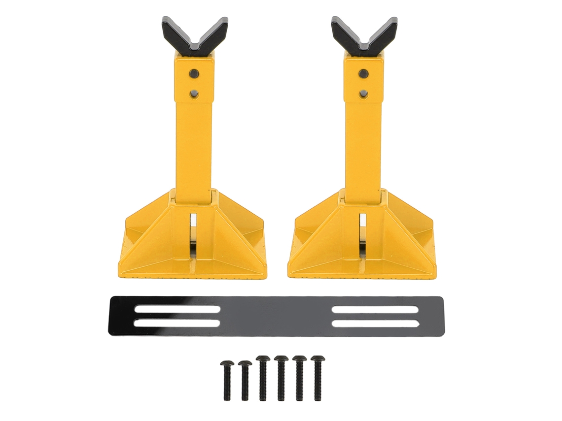 Soporte Elevador Metálico Ajustable Para Coches Rc A Escala 1/18, 1/10, 1/8 Y 1/7 - Amarillo