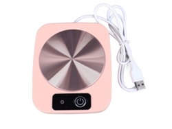 Calentador De Tazas Portátil Usb Inteligente De Temperatura Constante Para Café - Rosa