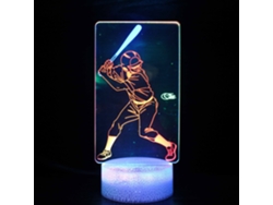 Lámpara Nocturna De Béisbol, 16 Colores Cambiantes Con Control Remoto, Visión Nocturna 3d Estéreo Henten Home