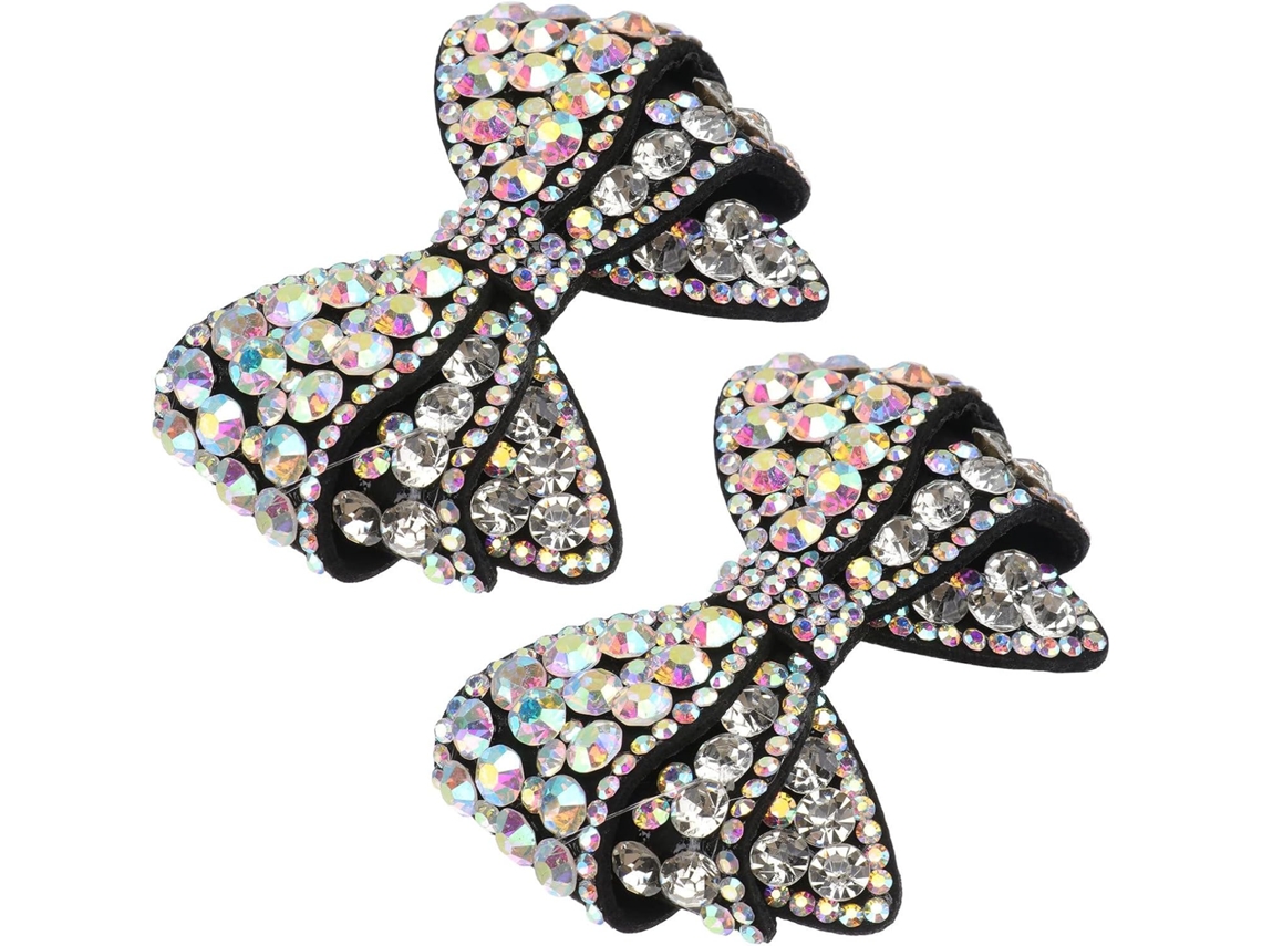 Laços Decorativos De Strass Para Sapatos, 1 Par Removível, Elegantes E Fáceis De Remover.