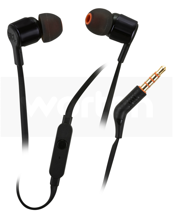 Auriculares con Cable JBL T 210 (In Ear - Micrófono - Negro)