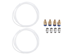 Tubo 2*ptfe Ptee + 4*conector Rápido Pc4-m6 + 4*conector Recto Pc4-m10, Accesorios Para Impresora 3d 1.75mm Pla Abs