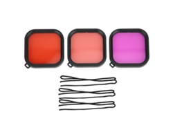 NEVEANCE Kit de Filtros de Lente para Buceo 3 piezas para GoPro 8 Accesorios para Esnórquel y Mergulo