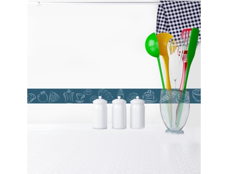 Friso Decorativo PLAGE Desayuno Azul Breck Brioche Y Hielo 5 cm X 300 cm