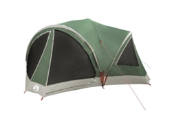 Tienda de campaña familiar Vidaxl, tafetán verde (460 x 430 x 214 cm)